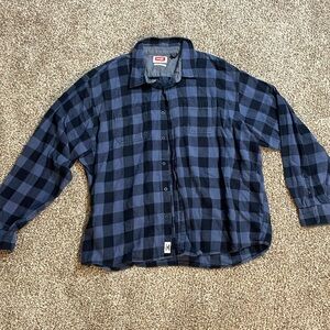 Men’s wrangler navy blue flannel 4XL